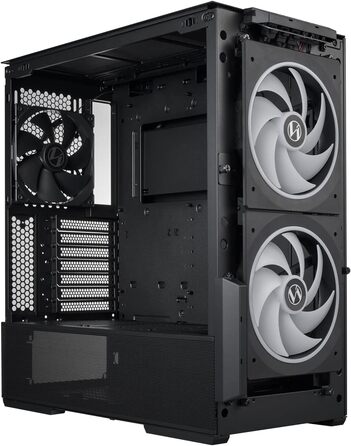 Ігровий корпус для ПК LIAN LI LANCOOL 216, чорний, E-ATX, з підсвіткою RGB, 2x 160 мм вентилятори, Midi Tower