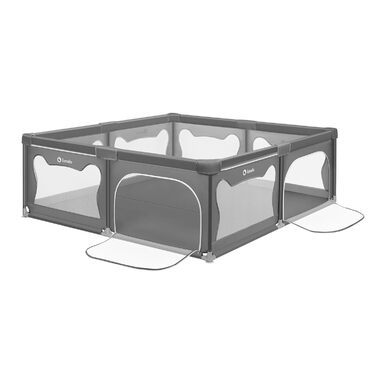 Манеж дитячий LIONELO WILLOW XL, 180x200x68 см, для дітей від 0 до 48 місяців, з дихаючими сітчастими стінками та двома боковими входами на блискавці