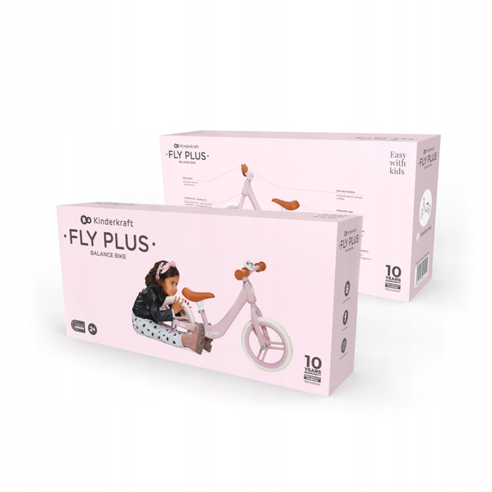 Бігове велосипед легкий з регулюванням FLY PLUS Kinderkraft, рожевий