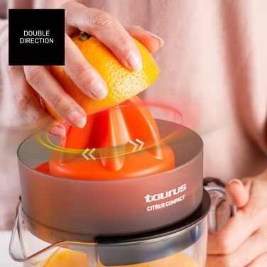 Citrus Compact Taurus - Електрична цитрусовижималка 800 мл, 30 Вт, BPA-free, подвійний рух, прозора