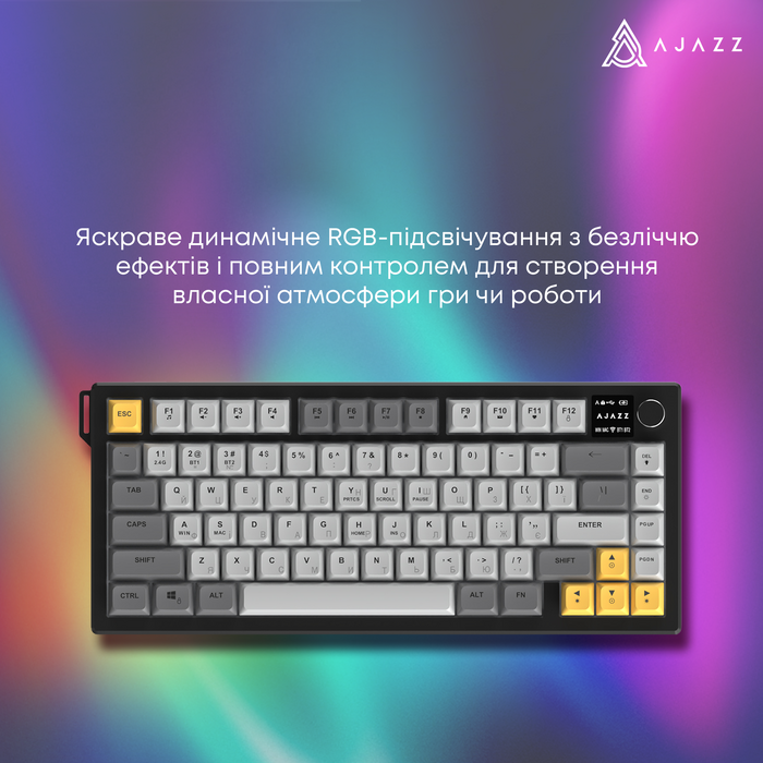 Бездротова мембранна клавіатура Ajazz AF82 (AF82-BGY)
