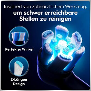 Електрична зубна щітка Oral-B iO Series 6 Black Lava, набір: щітка, 3 змінні насадки (Probierset) та чорний дорожній футляр