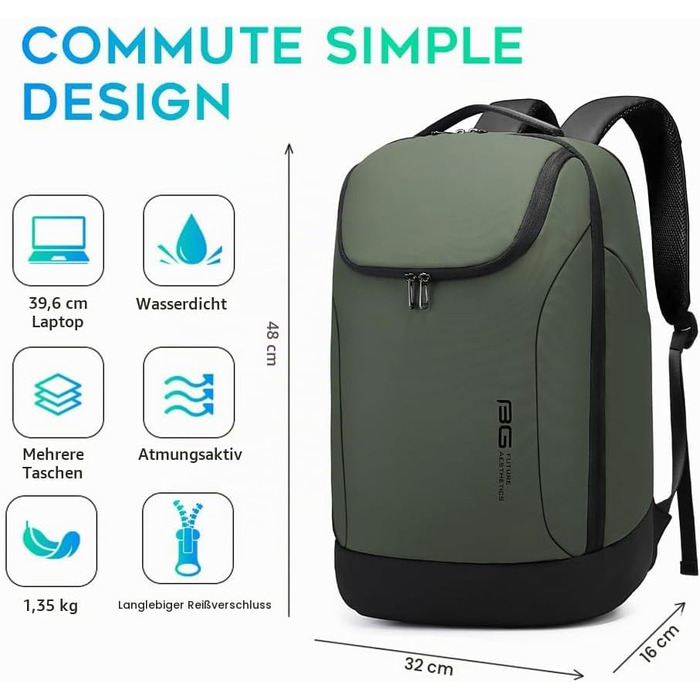 Діловий рюкзак для ноутбука BANGE 15.6