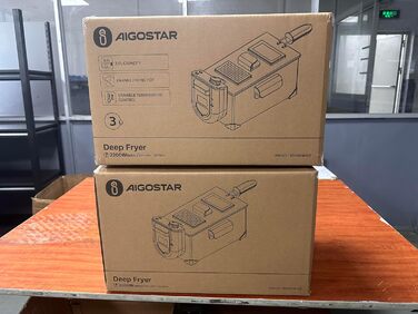 Фритюрниця Aigostar Ushas 30HEZ напівпрофесійна, 2200 Вт, 3 л, з нержавіючої сталі, BPA-free