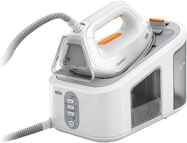 Парова станція Braun CareStyle 3 IS 3132 WH з підошвою FreeGlide 3D, тиском 6 бар та резервуаром 2 л, помаранчева
