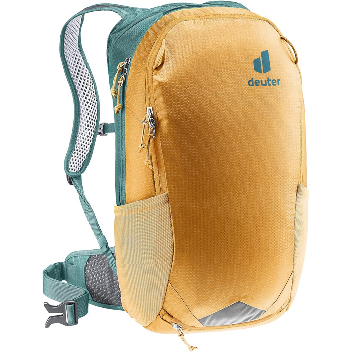 Велосипедний рюкзак Deuter Race Air 14+3 л, коричнево-синій, вентиляція спини