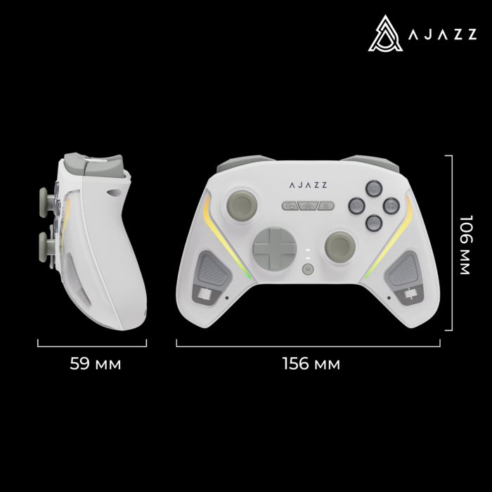 Бездротовий геймпад з док-станцією Ajazz GP100 Set White (GP100S-W)