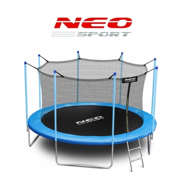 Батут із захисною сіткою Neo-sport 374 см FT 12 (365-374 см)