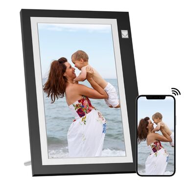 Цифровий фоторамка Kodak 10.1 дюйма з IPS-екраном, відтворення фото/музики/відео, USB/SD, календар, будильник, з пультом дистанційного керування, чорний