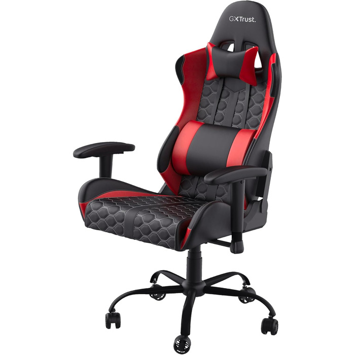 Ігрове крісло Trust Gaming GXT 708R Resto, обертається на 360°, офісне крісло з знімними подушками, регульована висота, фіксація, червоне