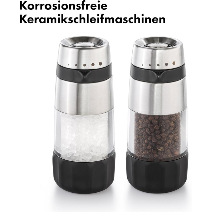 Контейнер для зберігання їжі OXO Good Grips з нержавіючої сталі, 18/8, Salt and Pepper