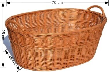 Кошик для білизни з лози Wäschebox, розміри S M X XL, 50-80 см
