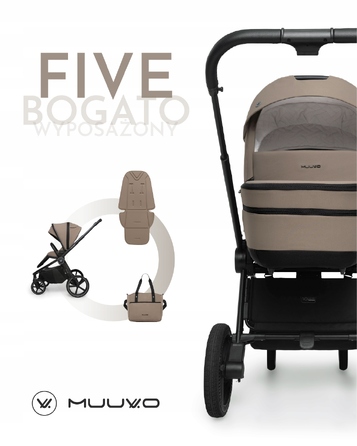 Дитячий візок 2в1 Muuvo FIVE Mokka