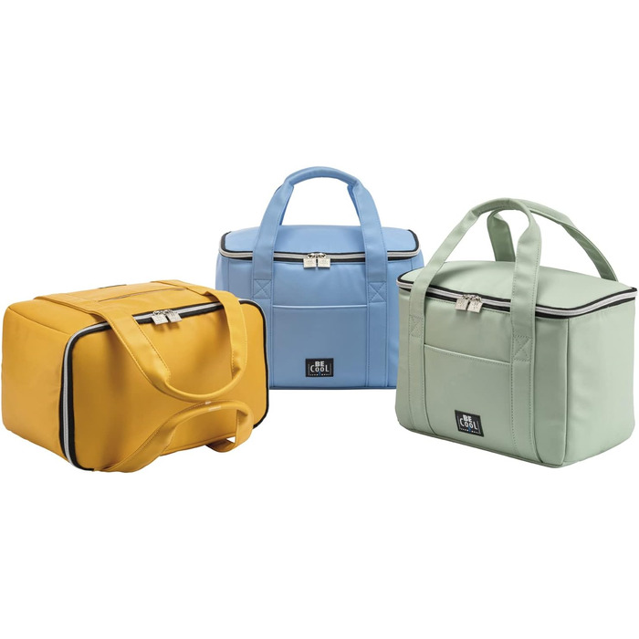 Термосумка Elegante City 10,5 л, 28x18x21 см, жовта, для пікніка, школи, подорожей, косметики, з широкими ручками