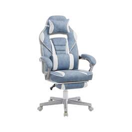 Регульований по висоті стілець з підставкою для ніг Sea Blue + Cream White