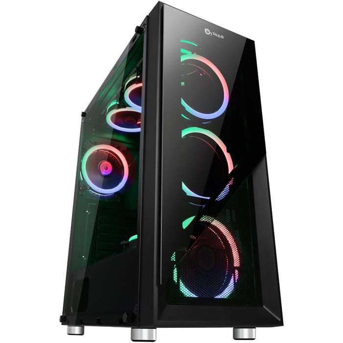 Корпус для ПК TALIUS Valkyria Midi ATX, чорний, ігровий, 0,6 мм