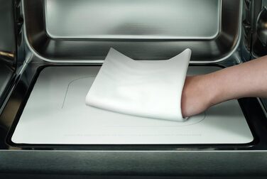 Мікрохвильова піч CASO MG 20 Cube Ceramic з грилем, керамічне дно, без поворотного столика, подвійний рівень грилю, інноваційний контролер CUBE, LED-підсвітка, срібляста