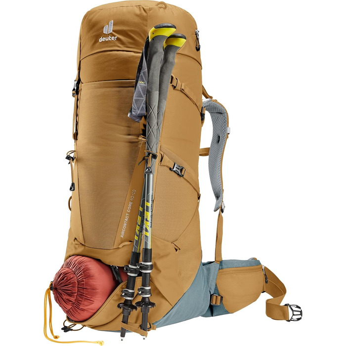 Рюкзак Deuter Aircontact Core 40+10 л для трекінгу, унісекс, мигдально-бірюзовий