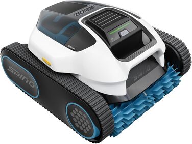 Робот-пилосос для басейну Spino E1 акумуляторний, для стін та дна, 210 хв бездротової роботи, продуктивність 21950 л/год, 5 режимів очищення, паркування на водяній лінії, біло-чорний