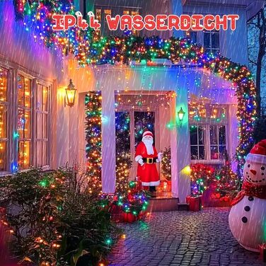 Світлодіодна гірлянда для вулиці та дому 500 LED, 50м, багатоколірна: водонепроникна (IP44) новорічна ілюмінація з таймером та 8 режимами роботи для саду та свят