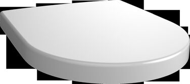 Сидіння для унітаза Villeroy & Boch Architectura D-подібне, біле глянцеве, з мікроліфтом (SoftClose), знімне, термостійкий дуропласт, оригінальна запчастина 98M9C101