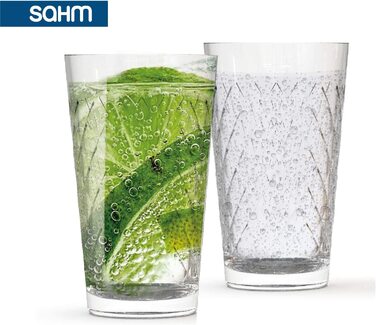 Набір склянок для яблучного вина Sahm 0,3 л, 12 шт, рифлені – подарунок для поціновувачів, також як склянки для води