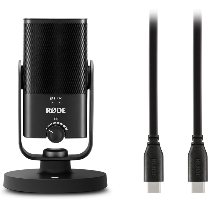 RØDE NT-USB Mini конденсаторний USB-мікрофон студійної якості з кабелем SC17 USB-C (1,5 м) — для подкастингу, стрімінгу, ігор, вокалу та інструментів, сумісний з Android і Mac