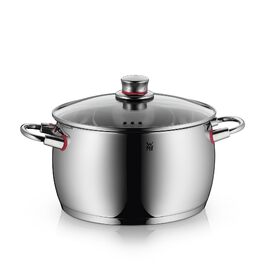 Каструля WMF Quality One 24 см з кришкою зі скла, 6.8 л, для індукції, нержавіюча сталь Cromargan