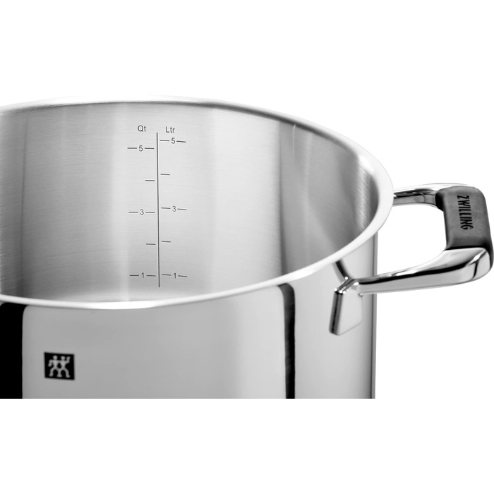 Набір каструль і сковорідка CORNELIA POLETTO BY ZWILLING, 6 предметів, з 4 кришками, для індукції, нержавіюча сталь, скляні кришки