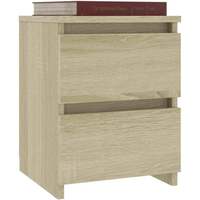 vidaXL Комплект з 2 тумбочок з 2 шухлядами, дуб сонома, 30x30x40 см, ДСП, приліжкові тумби для спальні