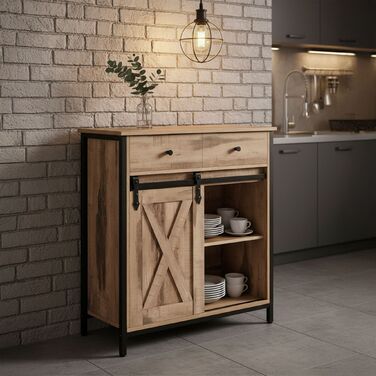 Тумбочка Relaxdays E1-MDF 80x70x30 см