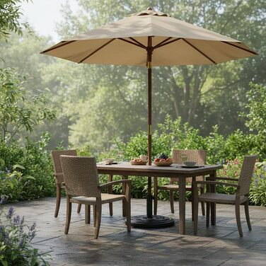 Підставка для парасольок Relaxdays Sonnenschirm, Ø 45 см, для стійки 34-48 мм, вінтажний стиль, чорно-зелена
