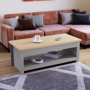 Журнальний стіл Vida Designs Arlington, ДСП, сірий, 40.5x105x47 см
