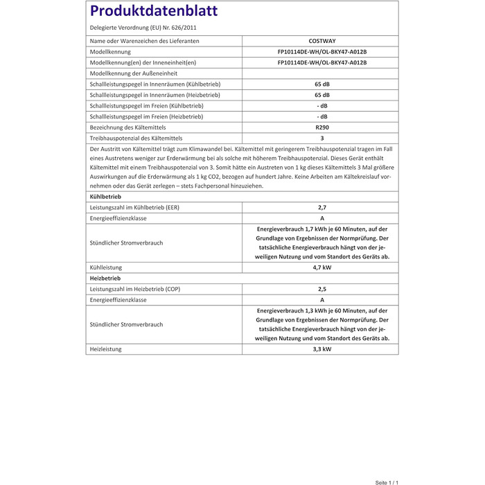 Мобільний кондиціонер COSTWAY 16000 BTU з функцією обігріву, осушення, вентиляції та нічного режиму для приміщень до 150 м² з пультом та керуванням через додаток, 4.7 кВт, ≤57 дБ