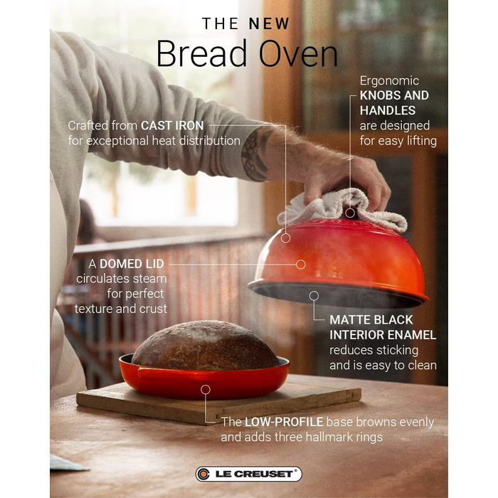 Le Creuset Signature Чавунний горщик для випічки хліба, 24 см, Марсель