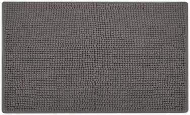 Килимок для ванної Beautissu BeauMare 70x120 см, антрацит, ченіл, нековзний, м'який, праний, для ванної кімнати та душу