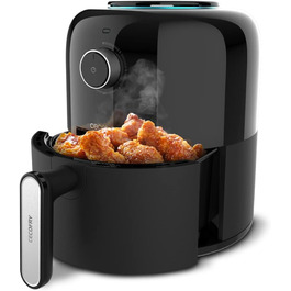 Аерофритюрниця Cecotec Cecofry Pixel 2500, 2,5 л, 1200 Вт, без олії, дієтична, компактна, механічне управління, таймер, регулятор температури, технологія гарячого повітря, нековзка основа