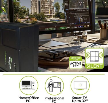 UPS Tecnoware ERA PLUS DC: Джерело безперебійного живлення для Wi-Fi та відеоспостереження, Powerbank 8800mAh, POE 24V/48V, захист від перепадів напруги та відключень до 240 хв
