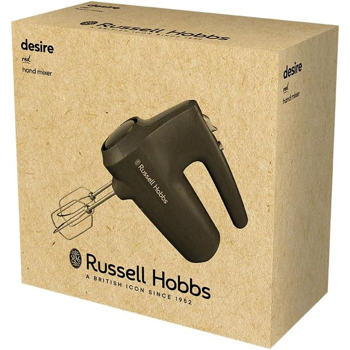 Міксер ручний Russell Hobbs Desire Red 350W з насадками для тіста та збивання, 5 швидкостей + імпульс