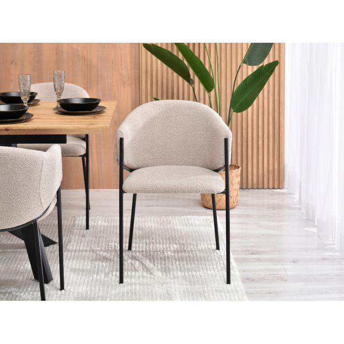 Стілець Mebel-Partner, тканина, бежевий, 1 шт.