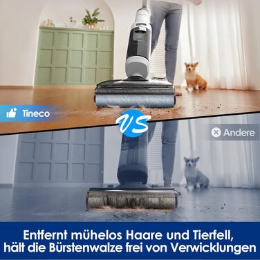 Tineco FLOOR ONE S6 Combo: акумуляторний миючий пилосос 2-в-1 для підлоги, килимів, меблів (з функцією сушіння)