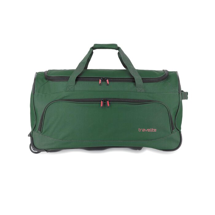 Дорожня сумка на колесах Travelite Basics Fresh L, 89 літрів, темно-зелена, 71 см