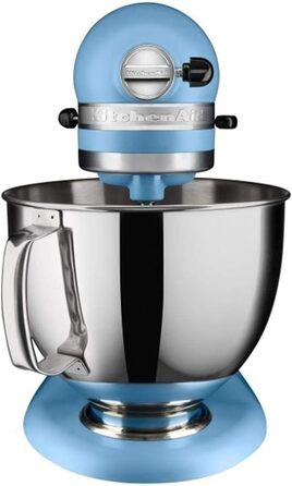 Кухонна машина KitchenAid Artisan — планетарний міксер з чашами з нержавіючої сталі 4.8 л та набором аксесуарів (5 шт), Vintage Blue