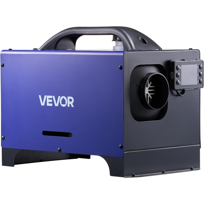 Дизельний обігрівач VEVOR 8 кВт, 12/24 В, портативний, з пультом ДУ та LCD, низький шум, бак 4,5 л для автодому/Вантажівки