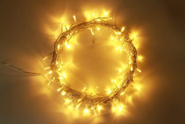 Світлодіодна гірлянда Gresonic 300 LED, тепле біле світло, для вулиці та приміщення, з електричним живленням і штекером, для саду, весілля, Різдва, вечірки