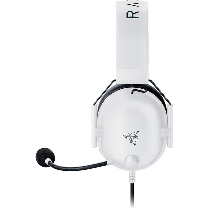 Ігрова гарнітура Razer BlackShark V2 X White — дротова навушники для кіберспорту, 7.1 Surround Sound, 50мм Triforce драйвери, мікрофон HyperClear Cardioid, білий колір