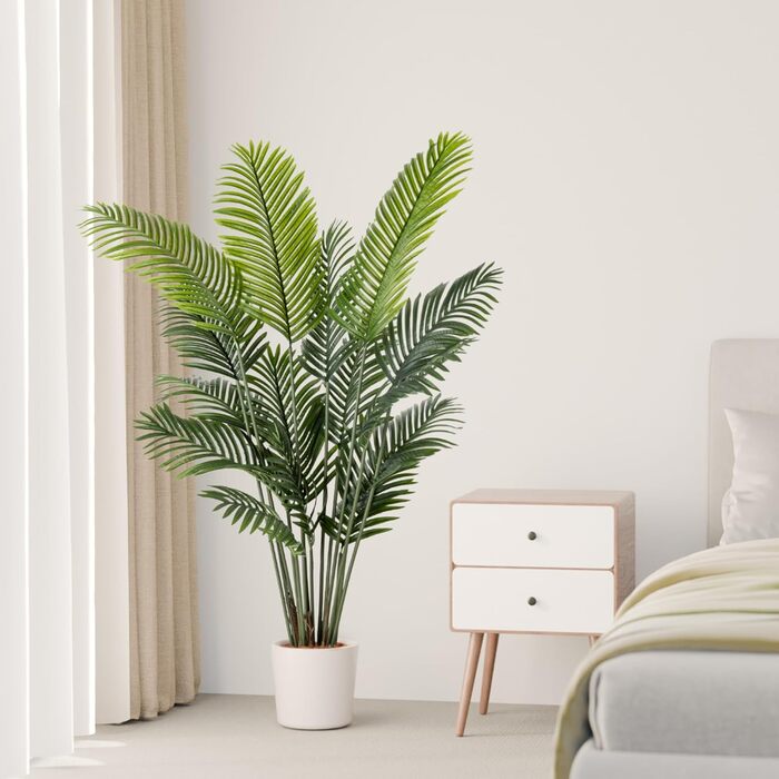 Велика штучна пальма PASCH Areca 160 см — реалістична декоративна рослина для інтер'єру, довговічна, імітація натуральної пальми