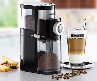 Кавоварка Moccamaster KBG Select 1.25 л 1520 Вт матова чорна + кавомолка Rommelsbacher EKM 200, 250 г, 110 Вт, комплект для приготування кави