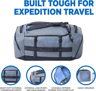 Сумка-баул Eagle Creek Cargo Hauler 40 л, стійка до води та зносу, з переробленого поліестеру, Glacier Blue