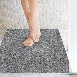 Протиковзкий килимок для душу Mkitnvy, 80x80 см, антигрибковий, м'який, з дренажними отворами, безпечний килимок для ванни та вологих зон